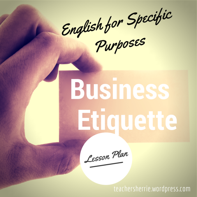ESP Lesson Plan on Business Etiquette