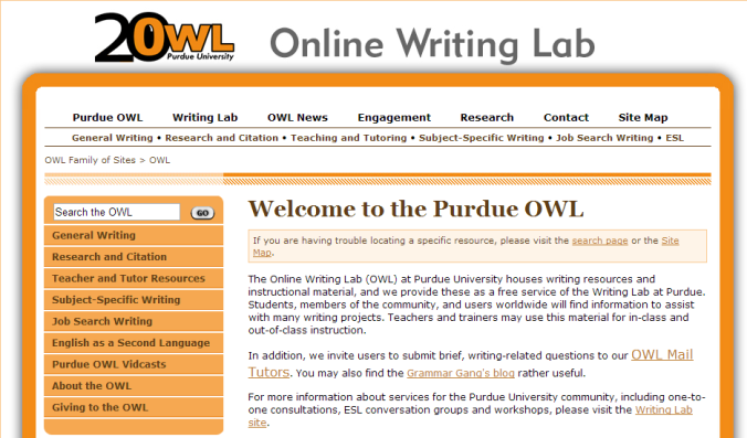 OER: Purdue OWL